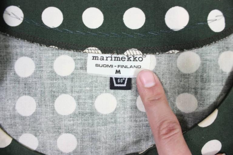 1960's Marimekko Graphic Cotton Maxi Dress For Sale at 1stDibs