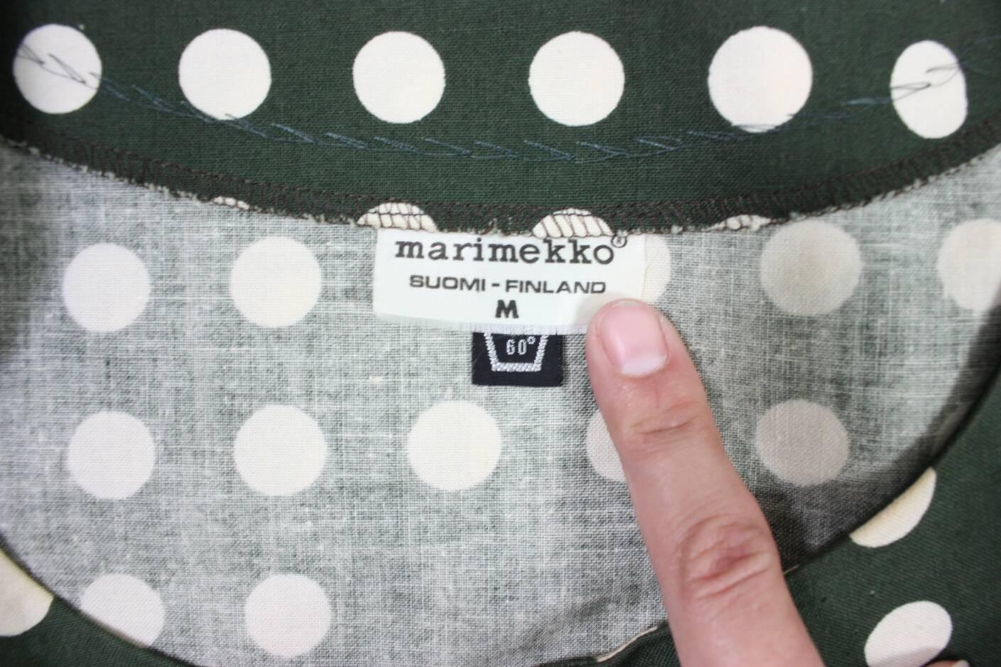 1960's Marimekko Graphic Cotton Maxi Dress For Sale 3