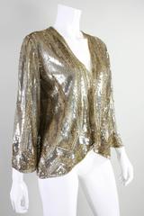 1930's Gold Sequined Jacket Made in France