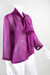 1990's Chanel Silk Chiffon Blouse