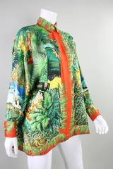 1993 Gianni Versace Silk Tarzan Blouse