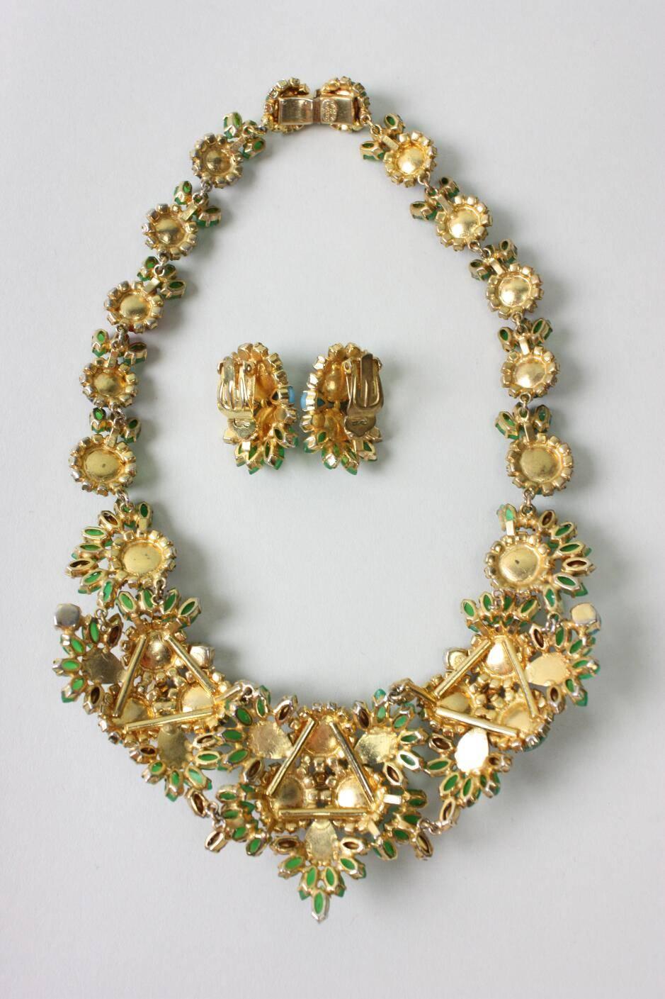 1960's Christian Dior Necklace & Earrings For Sale 1