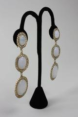 Butler & Wilson Rhinestone & Faux Opal Earrings
