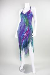 Bob Mackie 1980's Beaded Cocktail Dress