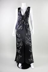 2000's Emanuel Ungaro Beaded Satin Gown