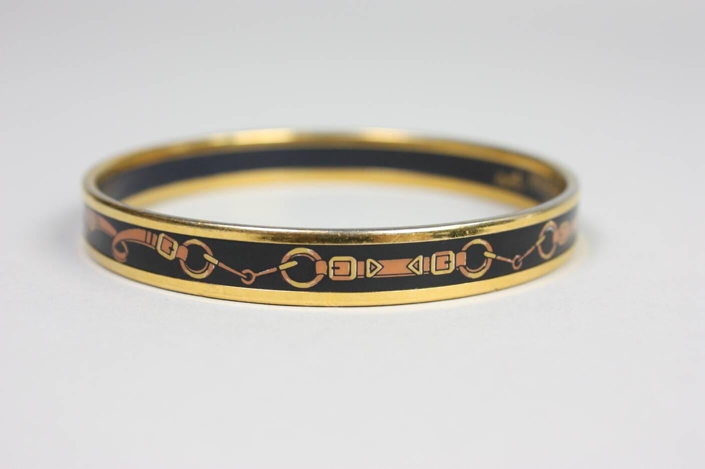 Hermes Enamel Bangle In Excellent Condition In Los Angeles, CA