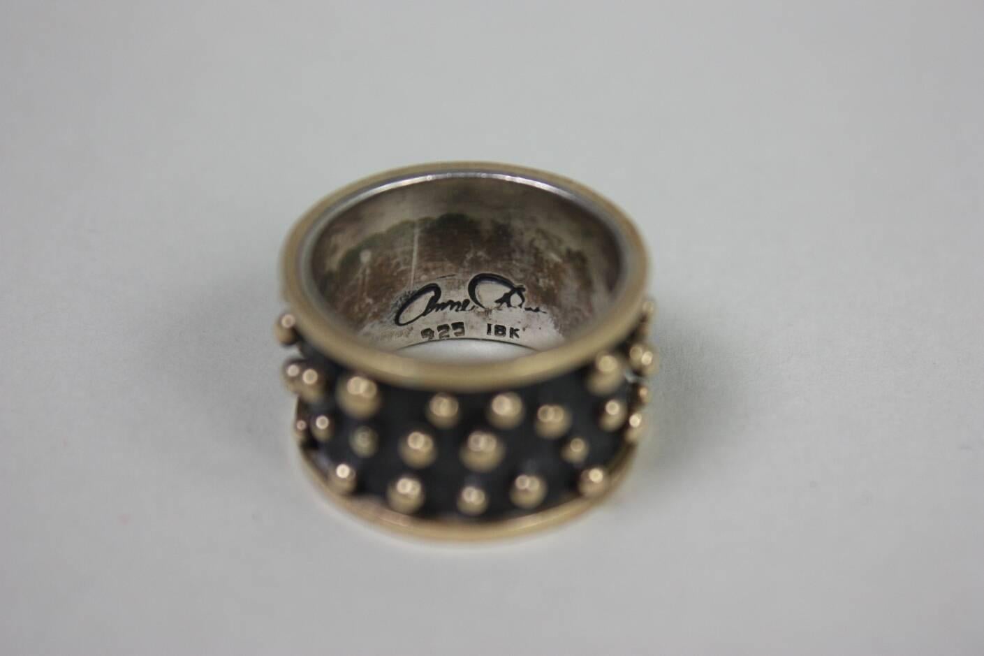 Anne Pratt 18k & Sterling Ring In Excellent Condition In Los Angeles, CA