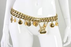 1990's Escada Gold-Toned Charm Belt
