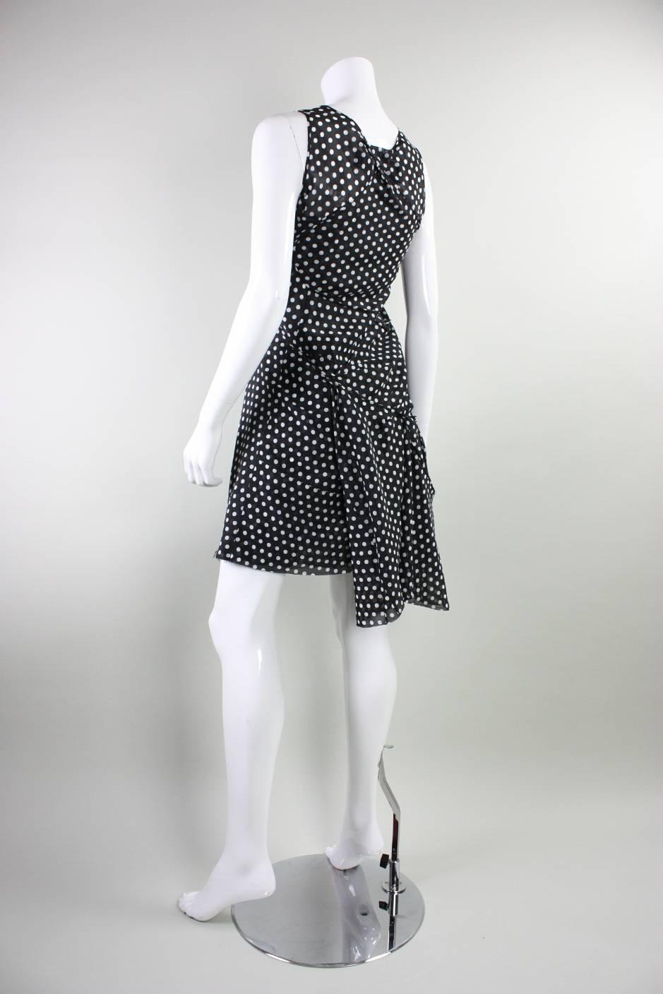 Women's 2003 Comme des Garcons Dotted Asymmetrical Dress For Sale