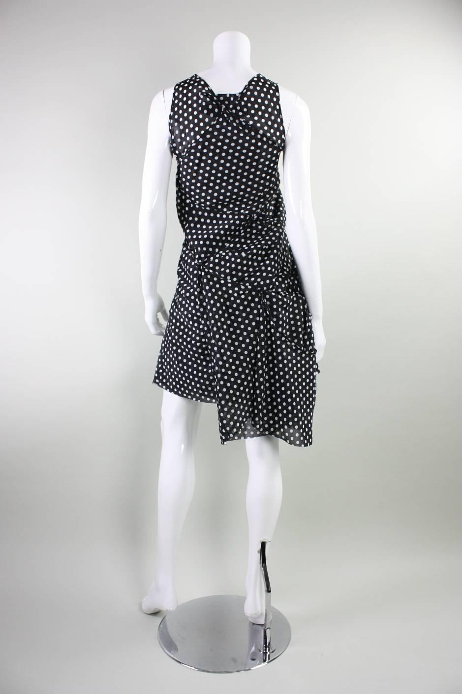 2003 Comme des Garcons Dotted Asymmetrical Dress For Sale 1