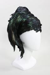 1960's Dramatic Jack McConnell Sculptural Feather Hat