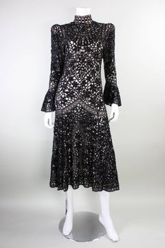 Eavis and Brown Beaded Lace Evening Dress
