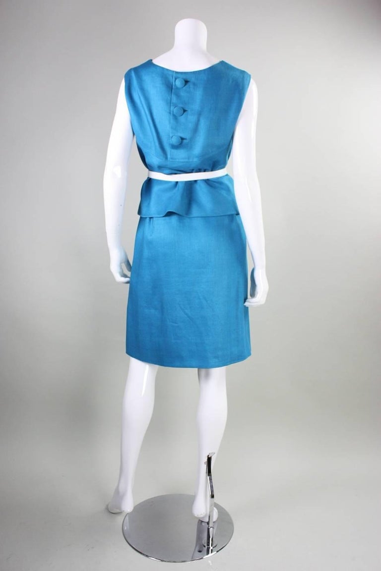 1960's Norman Norell Linen Ensemble For Sale at 1stDibs
