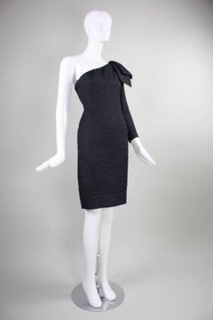 1980's Yves Saint Laurent One-Shouldered Cocktail Dress
