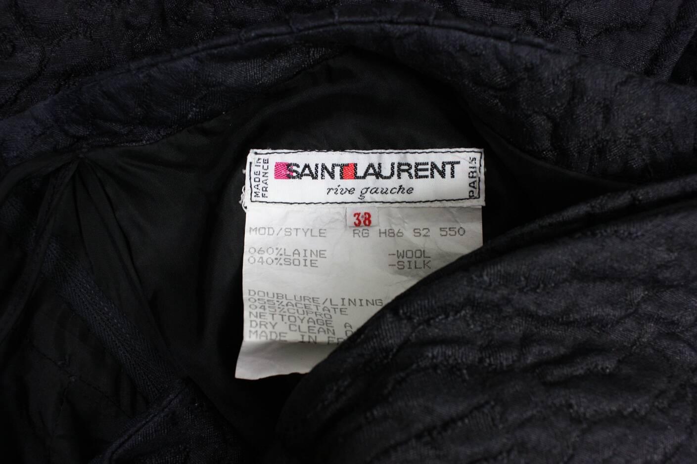 1980's Yves Saint Laurent One-Shouldered Cocktail Dress For Sale 4