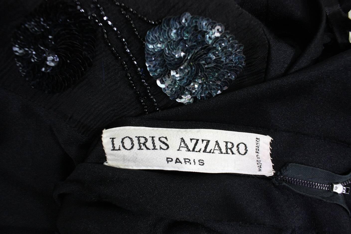 1970's Loris Azzaro Halter Gown with Transparent Insert For Sale 3