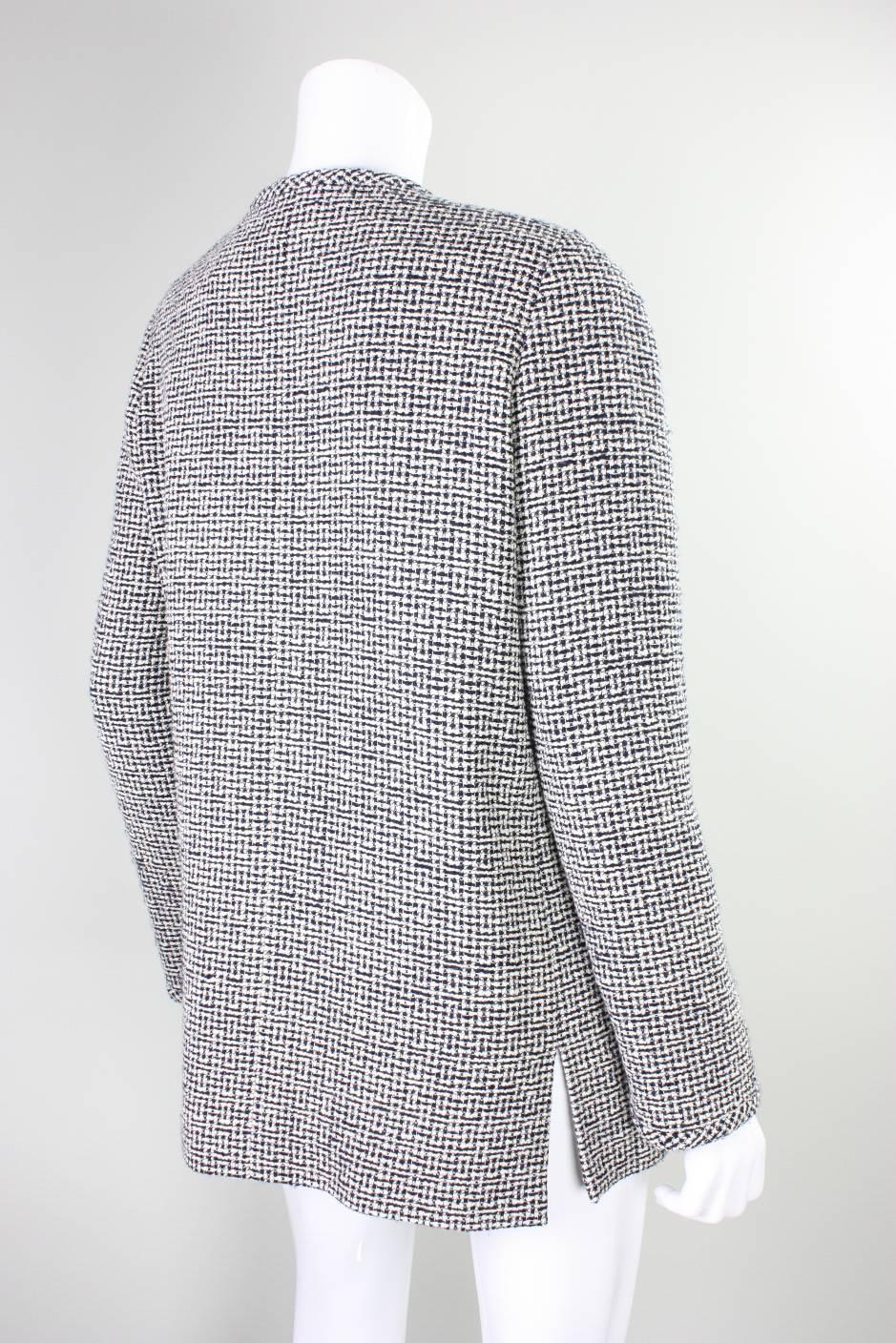 1980's Chanel Wool Boucle Jacket  In Excellent Condition For Sale In Los Angeles, CA