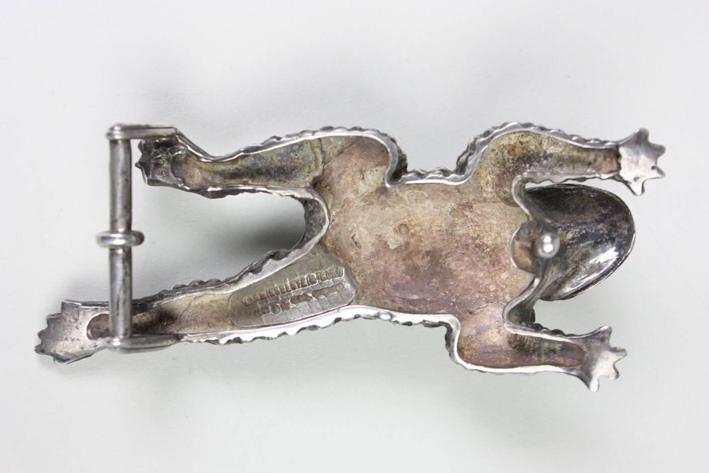 Kieselstein-Cord Sterling Silver Frog Buckle For Sale 4