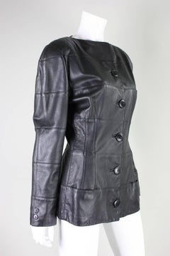 1980's Krizia Black Leather Jacket