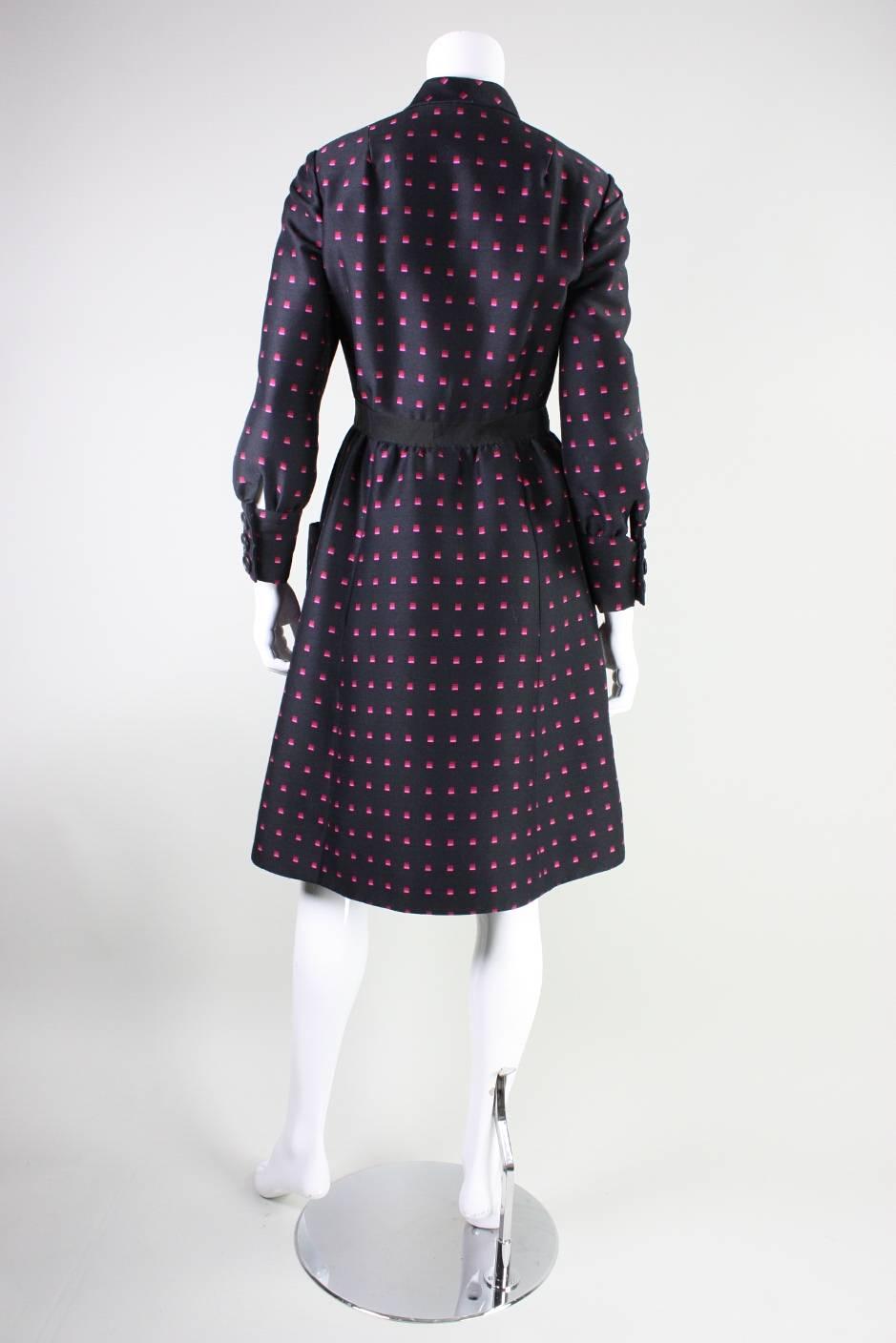 Women's or Men's 1960's Chester Weinberg Dress with Geometric Print For Sale