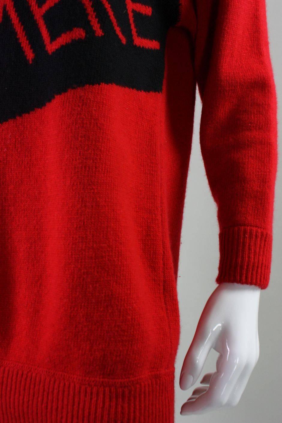 Women's Vintage William Kasper Humorous Cashmere Sweater For Sale