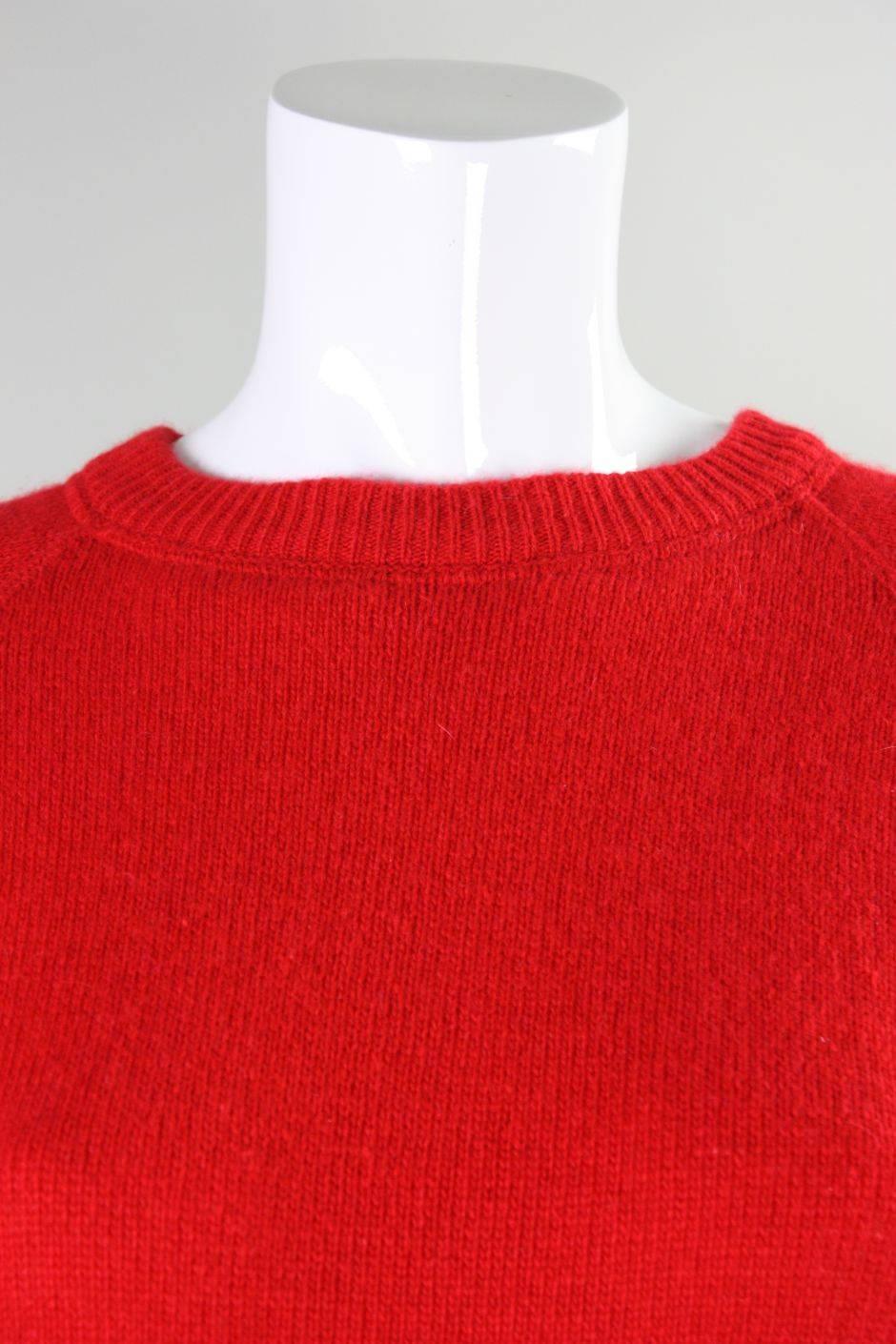 Vintage William Kasper Humorous Cashmere Sweater For Sale 1