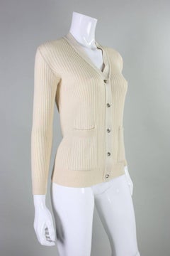1970's Hermes Sport Ribbed Cardigan