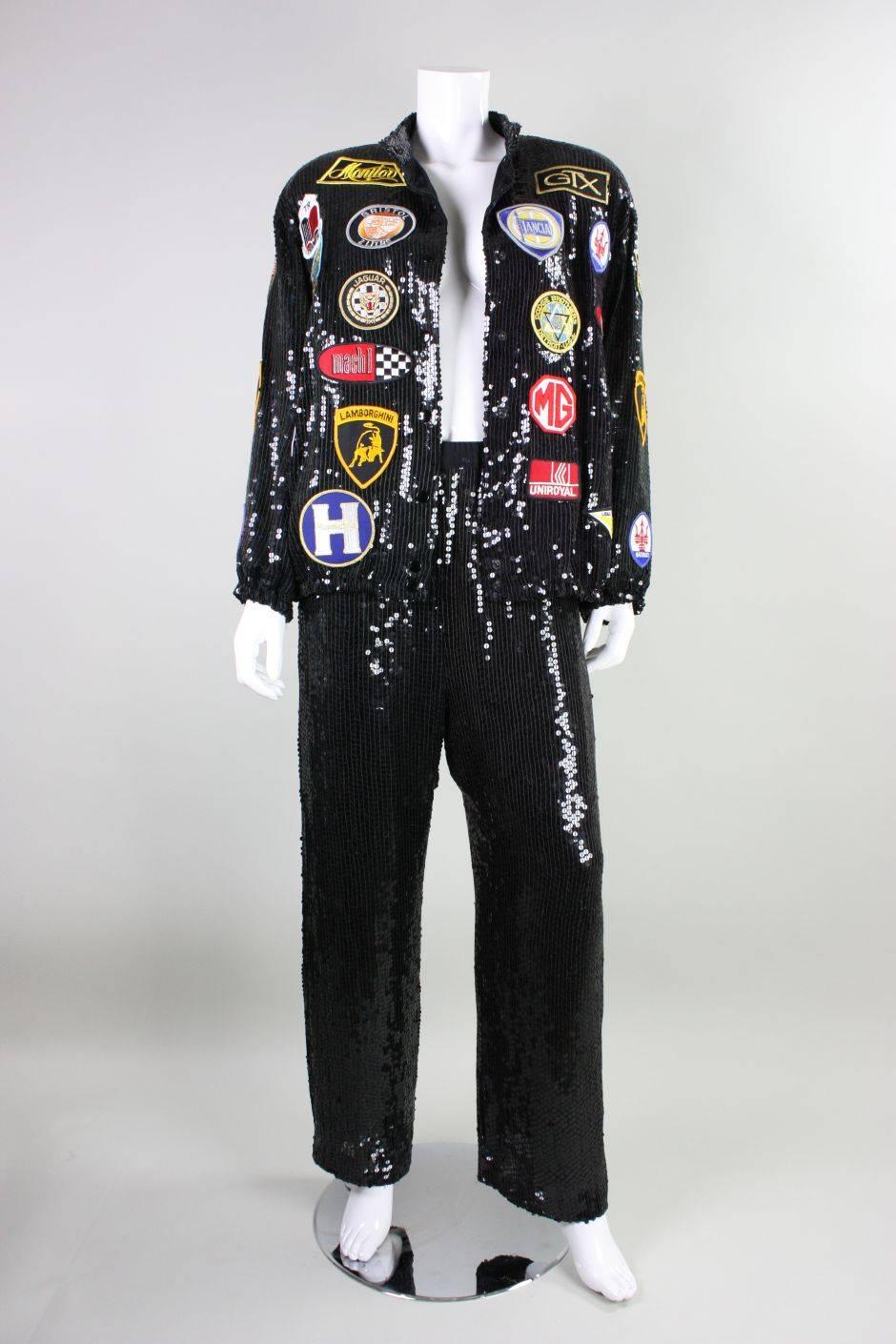 1980's Jeanette for St. Martin Sequined Ensemble For Sale 2