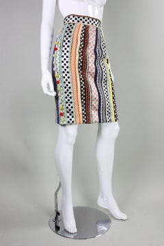 Moschino Mixed Media Ribbon Skirt, 1990s