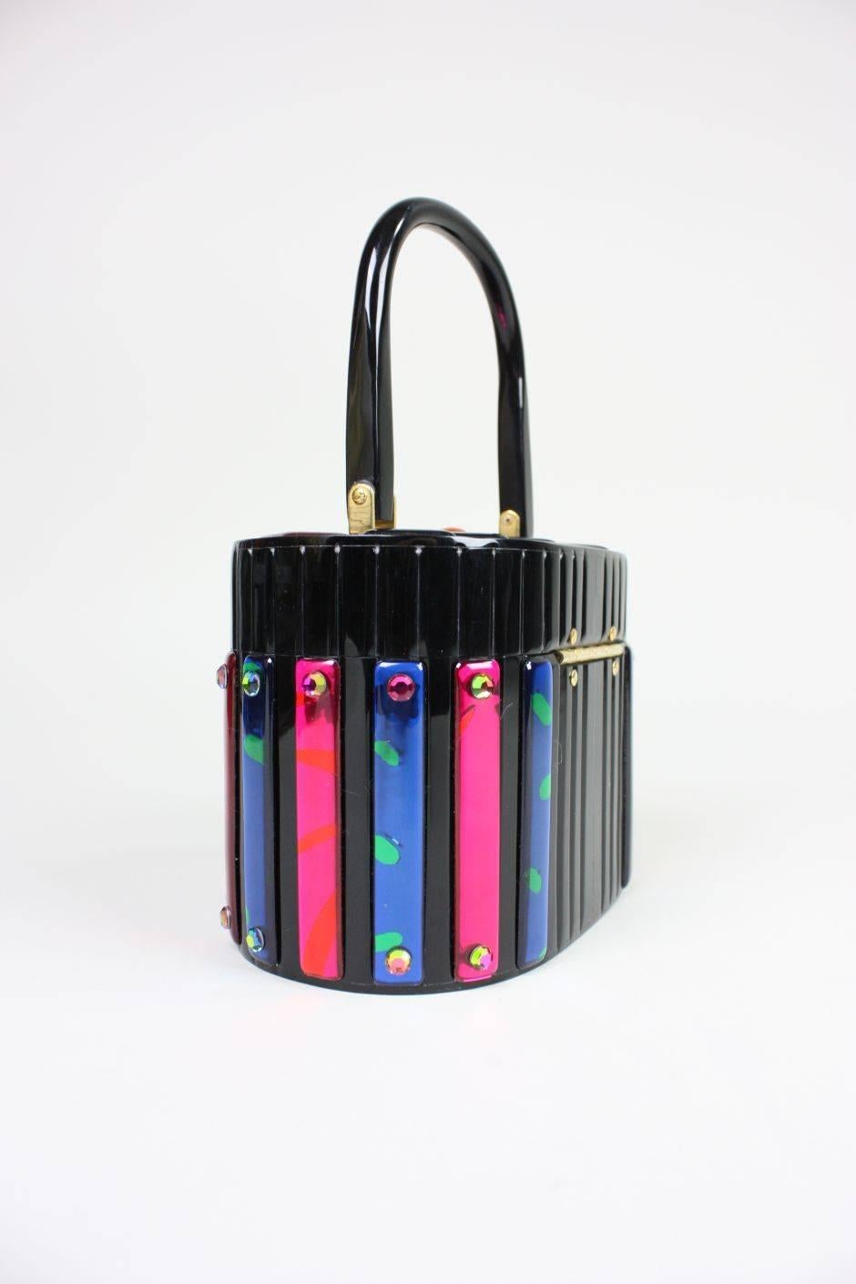 Women's 1980's Playful Resin & Acrylic Handbag
