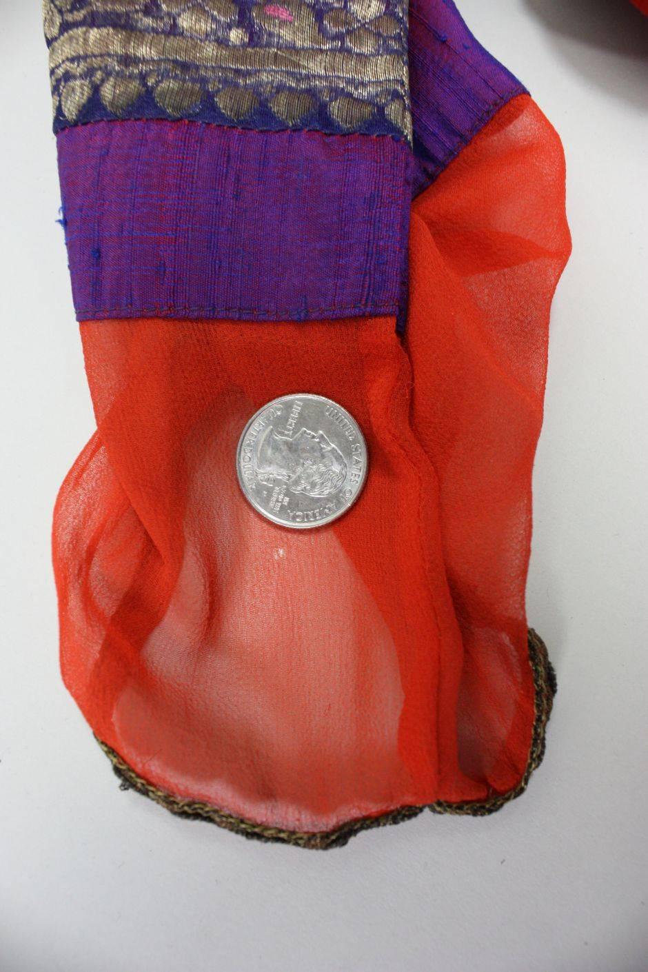 1970's Thea Porter Metallic Silk Gown For Sale 4