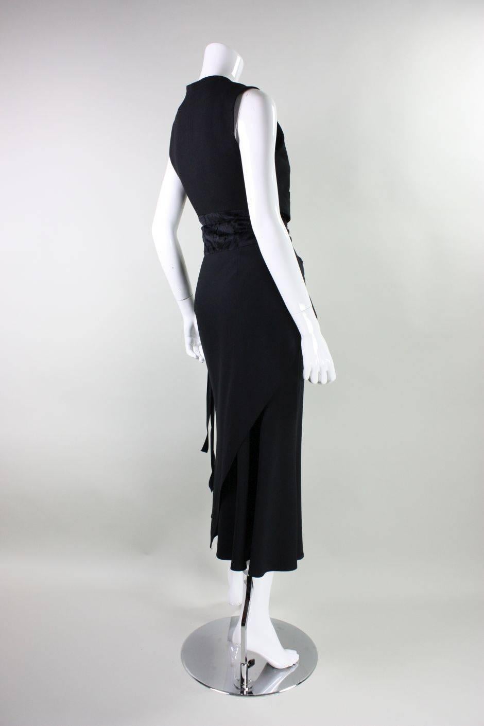 Black Ann Demeulemeester Vest & Skirt Ensemble For Sale