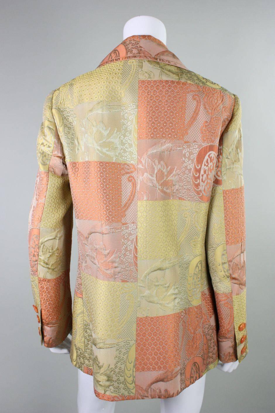 1990's Christian Lacroix Jacquard Blazer In Excellent Condition For Sale In Los Angeles, CA