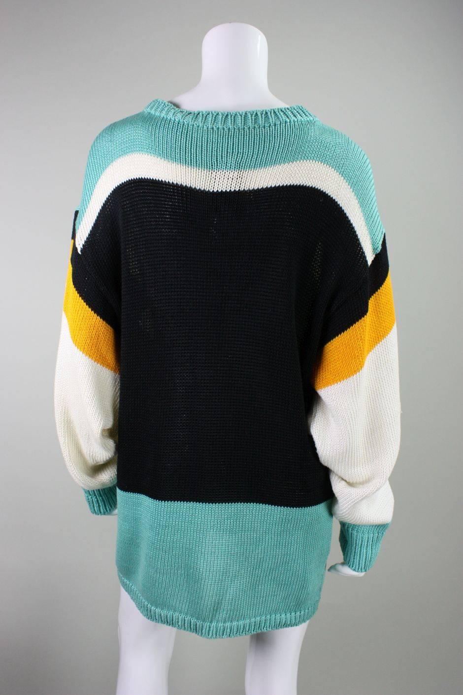 1980's Szato Sweater with Penguin Applique In Good Condition For Sale In Los Angeles, CA