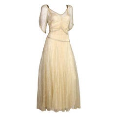 1930's Lame Lace Gown at 1stDibs