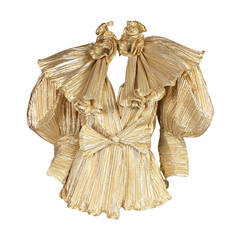 1980
s Birgitta Pleated Gold Jacket