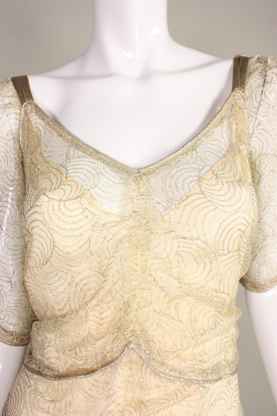1930's Lame Lace Gown 2