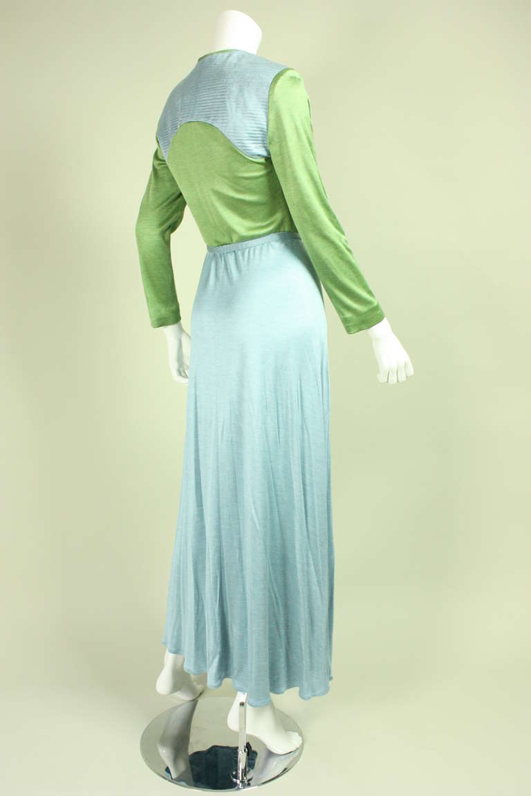 1980's Geoffrey Beene Silk Jersey Dress 1