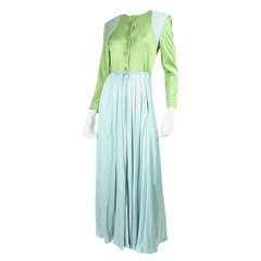 1980's Geoffrey Beene Silk Jersey Dress
