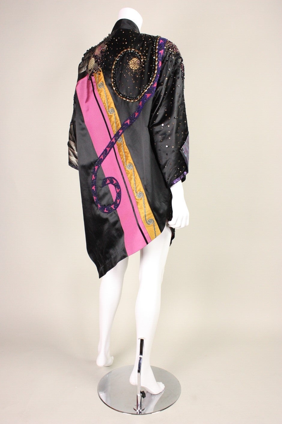1980's Art to Wear Highly Embellished Coat In Excellent Condition In Los Angeles, CA