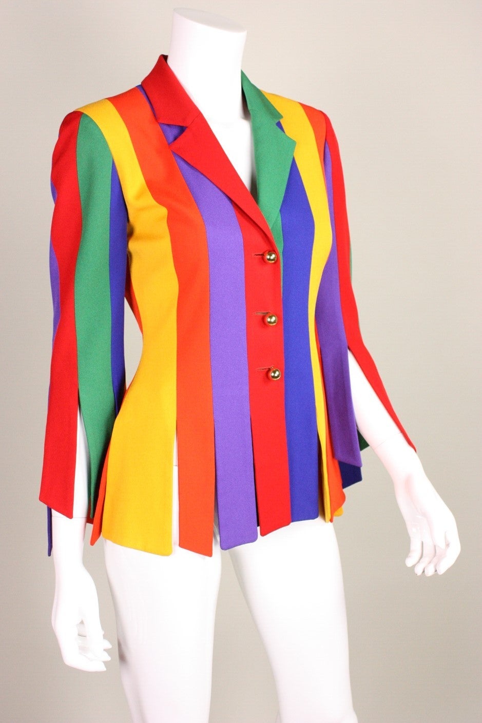 1990's Moschino Color Blocked Jacket In Excellent Condition In Los Angeles, CA