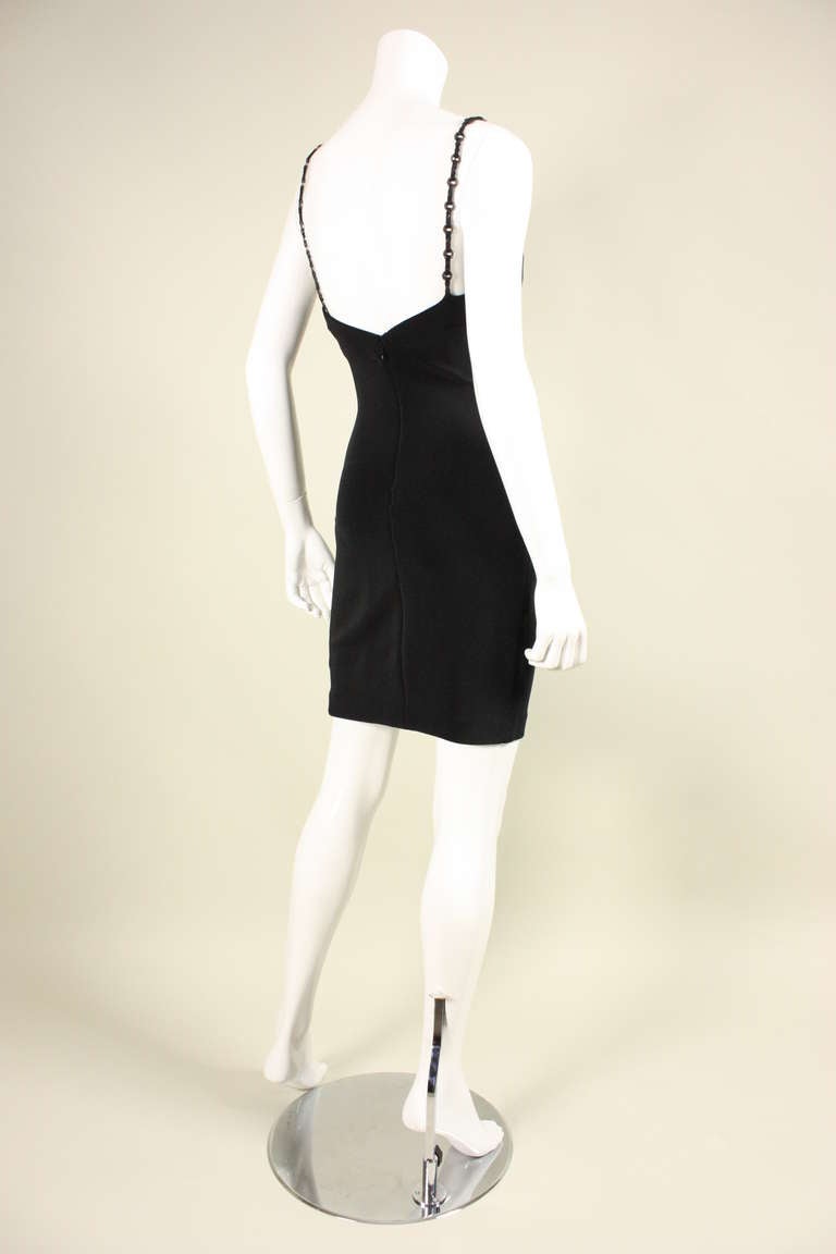 Women's 1990's Versace Sculpted Dress with Leather Straps