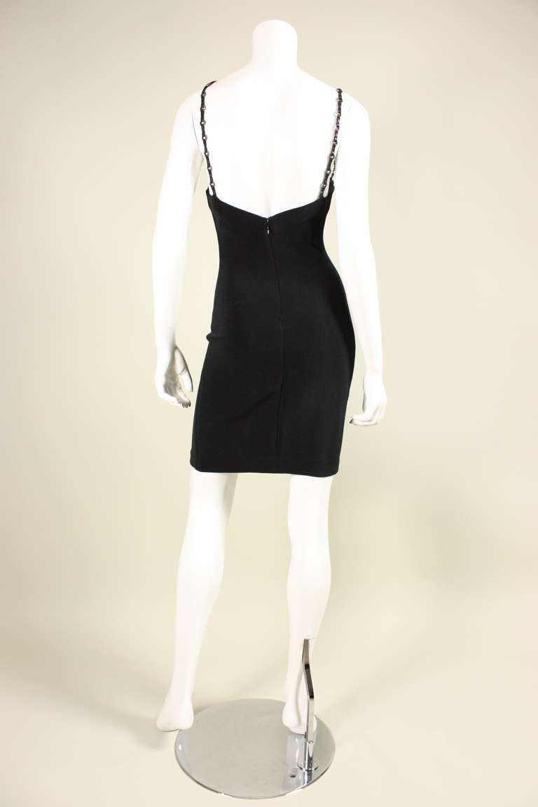 1990's Versace Sculpted Dress with Leather Straps 1