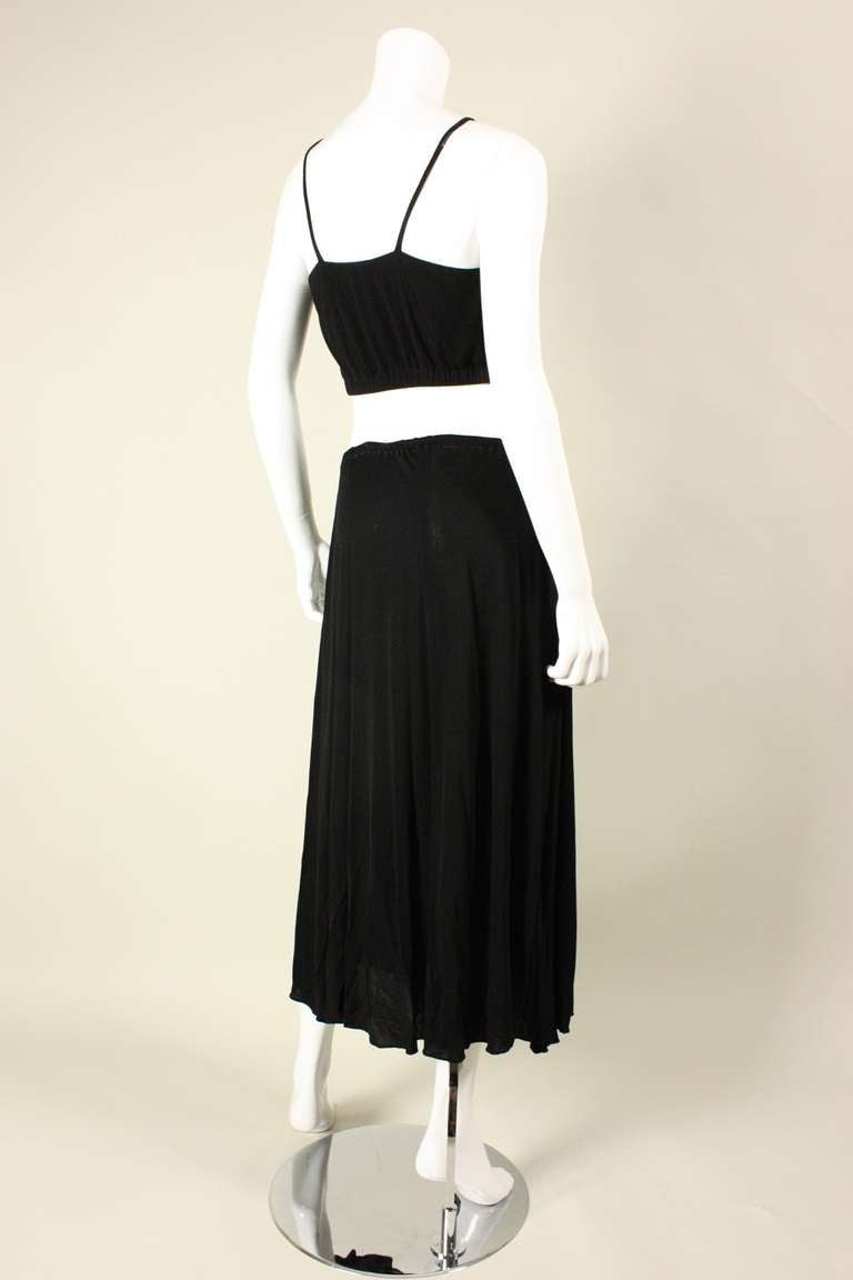 Black Holly's Harp Two-Piece Jersey Ensemble, 1970s  For Sale