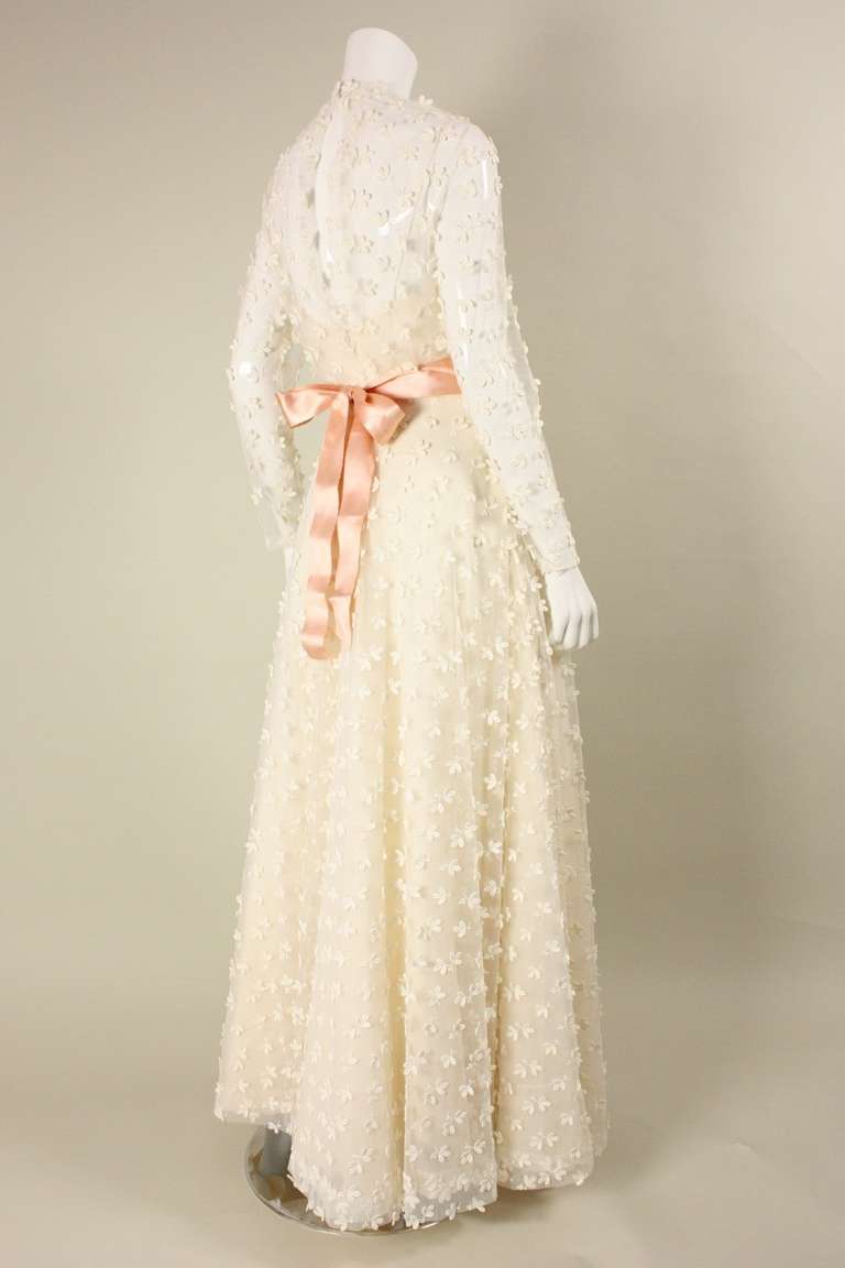flower net gown design