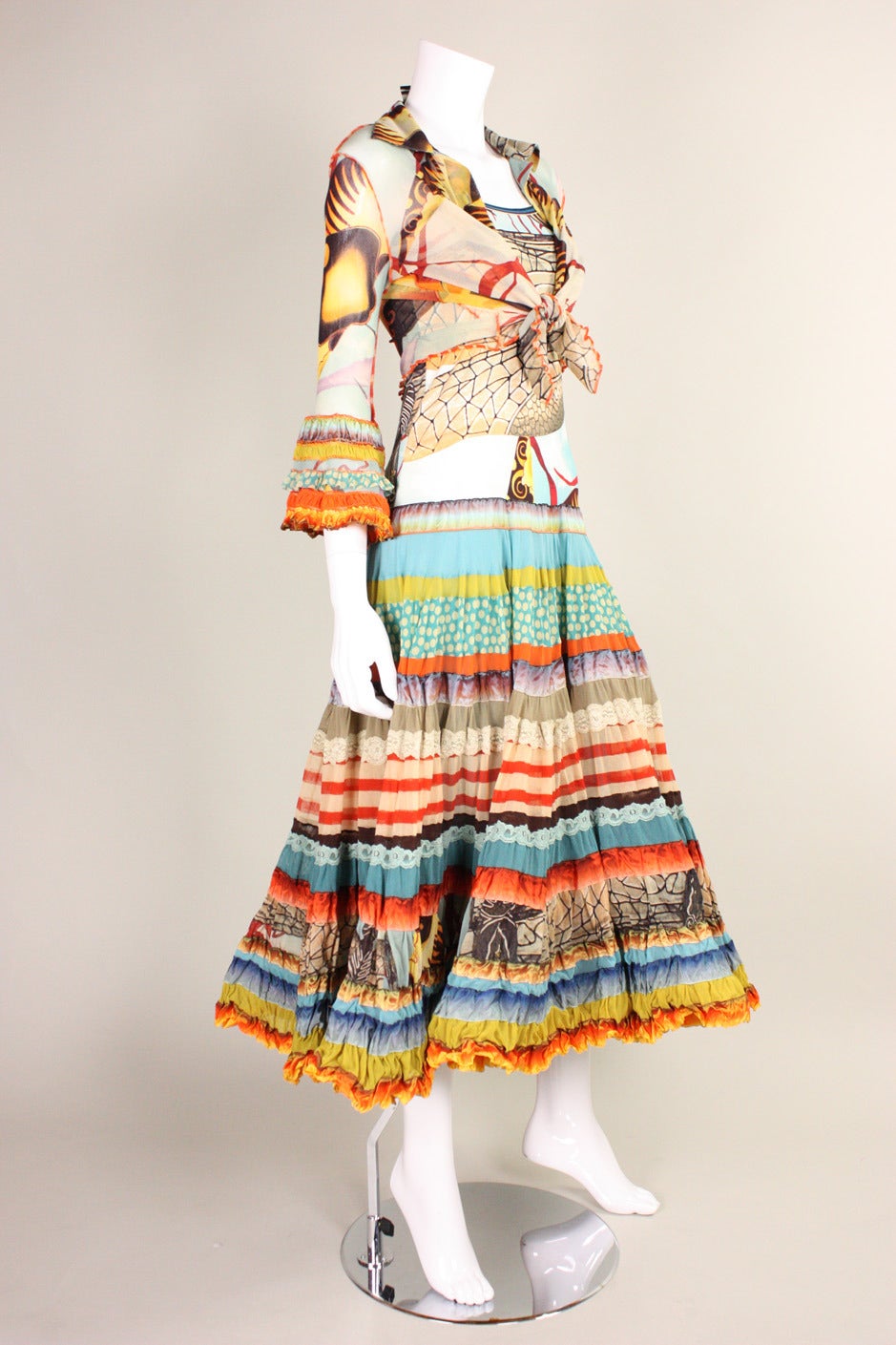 Jean-Paul Gaultier Tiered Ensemble In Excellent Condition In Los Angeles, CA