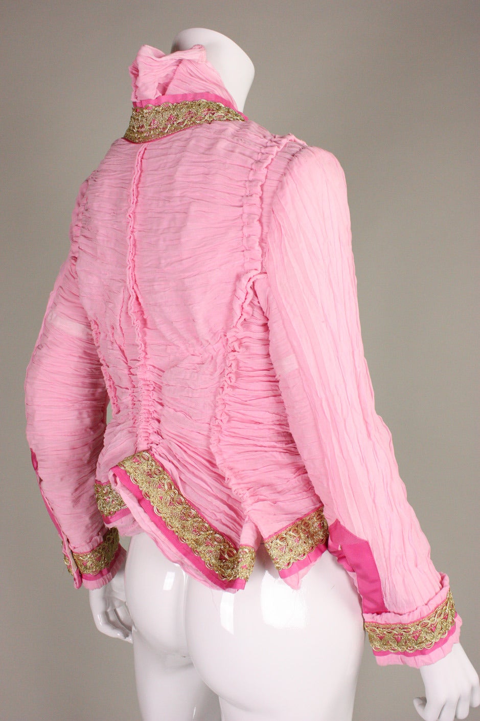 2007 Comme des Garcons Pink Chanel-Inspired Jacket In Excellent Condition In Los Angeles, CA