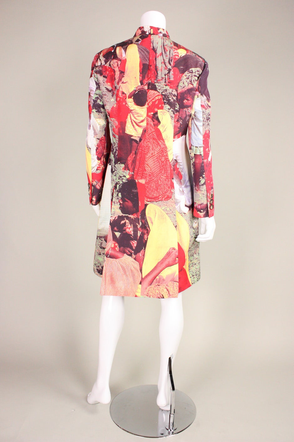 Women's 1990's Moschino Coat with Photo Realistic Print