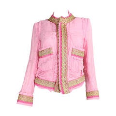 2007 Comme des Garcons Pink Chanel-Inspired Jacket