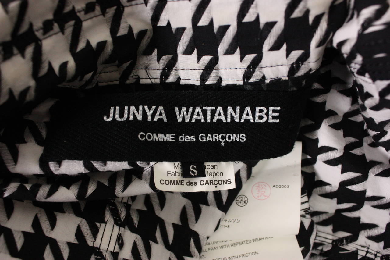 Junya Watanabe for Comme des Garcons Houndstooth Trench For Sale 4